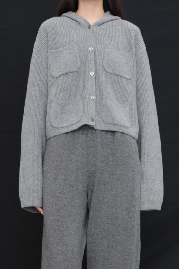 Mutedance 24 Autumn and Winter Hooded Cashmere Sweater MD-MD24FW133-GRAY MD24FW133 MD24FW134